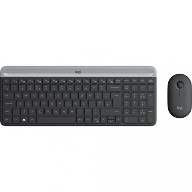 Комплект (клавіатура+миша) Logitech MK470 Wireless Slim Graphite (920-009206, 920-009204) фото
