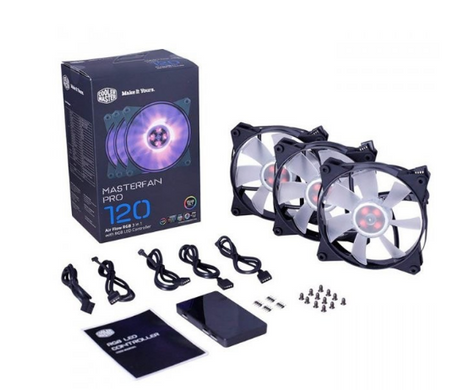 Вентилятор Cooler Master MasterFan Pro 120 Air Flow RGB with Controller (MFY-F2DC-113PC-R1) фото