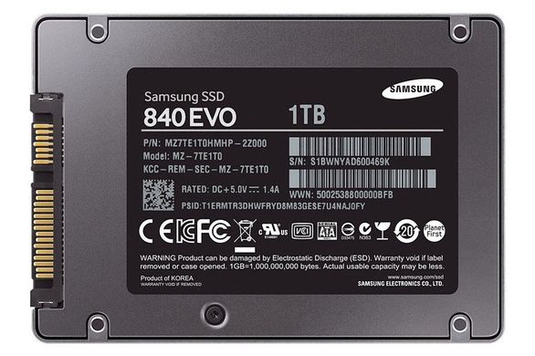 SSD накопитель Samsung 840 EVO 1TB MZ-7TE1T0BW фото