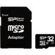 Silicon Power 32 GB microSDHC Class 10 + SD adapter SP032GBSTH010V10-SP подробные фото товара