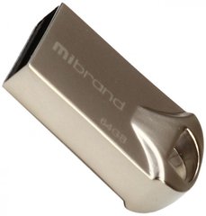 Flash пам'ять Mibrand 64GB Hawk USB 2.0 Silver (MI2.0/HA64M1S) фото