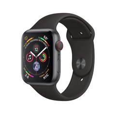 Смарт-годинник Apple Watch Series 4 GPS + LTE 44mm Gray Alum. w. Black Sport b. Gray Alum. (MTUW2, MTVU2) фото