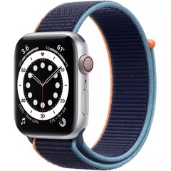 Смарт-часы Apple Watch SE GPS + Cellular 44mm Silver Aluminum Case w. Deep Navy Sport L. (MYEN2) фото