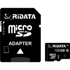 Карты памяти RiData 128 GB microSDXC class 10 UHS-I + SD Adapter FF967403
