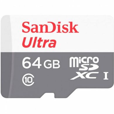 Карта пам'яті SanDisk 64 GB microSDHC UHS-I Ultra SDSQUNR-064G-GN3MN фото