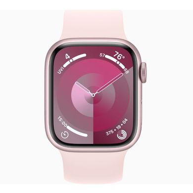 Смарт-годинник Apple Watch Series 9 GPS 45mm Pink Aluminum Case (MR9T3) with Light Pink Solo Loop Size 7 (MTH73) фото