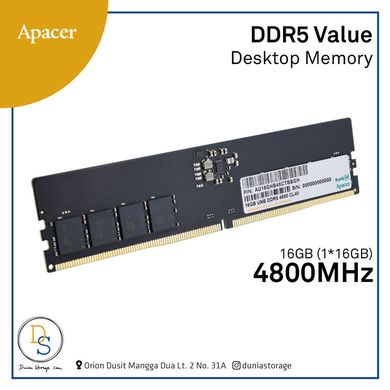 Оперативна пам'ять Apacer 16 GB DDR5 4800 MHz (AU16GHB48CTBBGH) фото
