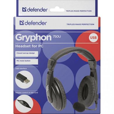 Навушники Defender Gryphon 750U USB (63752) фото