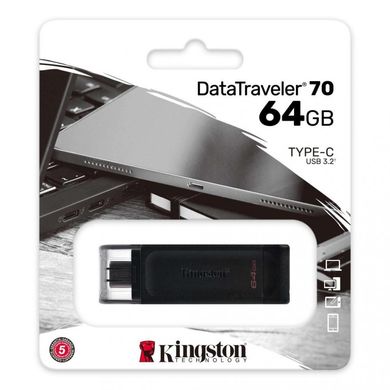 Flash память Kingston 64GB DataTraveler 70 USB Type-C (DT70/64GB) фото