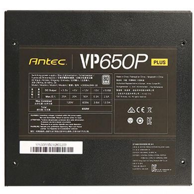 Блок живлення Antec Value Power VP650P Plus EC 650W (0-761345-11672-5) фото