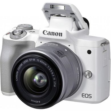 Фотоапарат Canon EOS M50 Mark II kit (15-45mm) IS STM White (4729C028) фото