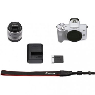Фотоаппарат Canon EOS M50 Mark II kit (15-45mm) IS STM White (4729C028) фото