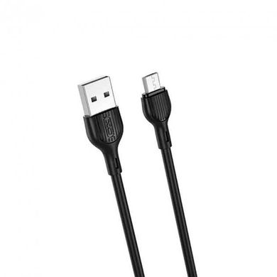 Кабель USB XO MicroUSB NB200 2.1A 2.0m Black фото