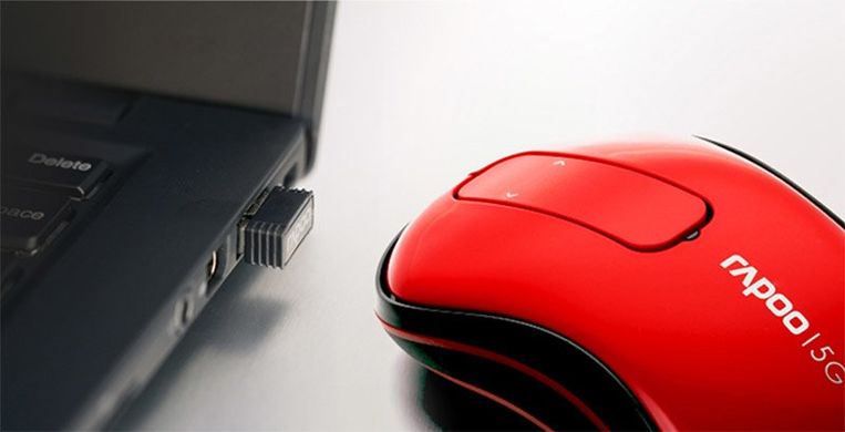 Мышь компьютерная RAPOO Wireless Touch Mouse red (T120p) фото