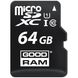GOODRAM 64 GB microSDXC class 10 UHS-I + SD Adapter M1AA-0640R12 детальні фото товару