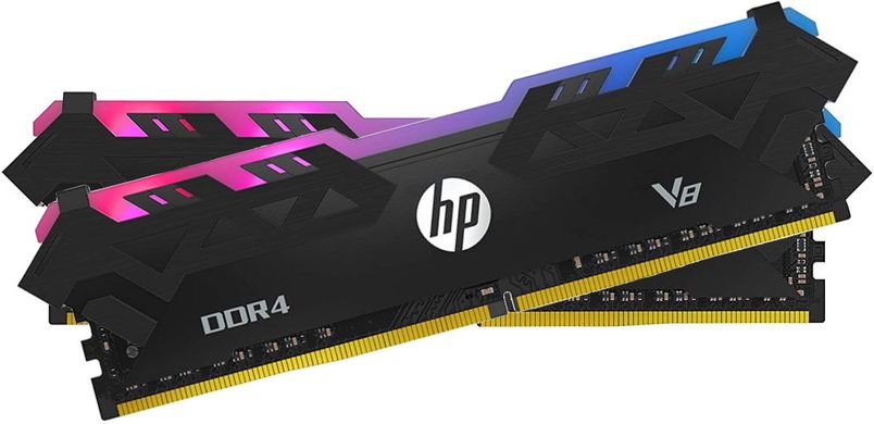 Оперативная память HP V8 RGB 16GB (2 x 8GB) DDR4 3200MHz U-DIMM Black (8MG02AA) фото