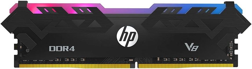 Оперативна пам'ять HP V8 RGB 16GB (2 x 8GB) DDR4 3200MHz U-DIMM Black (8MG02AA) фото