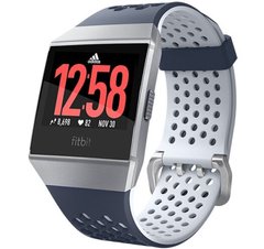 Смарт-часы Fitbit Ionic Fitness Watch Adidas Edition Ink Blue/Ice Gray S+L (FB503WTNV) фото