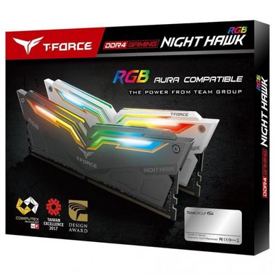 Оперативная память TEAM 16 GB (2x8GB) DDR4 3200 MHz T-Force Night Hawk RGB Black (TF1D416G3200HC16CDC01) фото