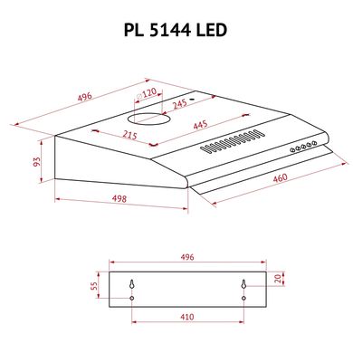 Вытяжки Perfelli PL 5144 BL LED фото