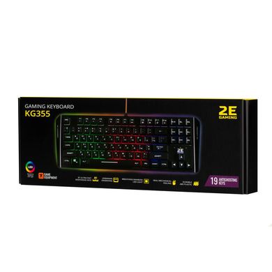 Клавіатура 2E Gaming KG355 LED 87key USB Black (2E-KG355UBK) фото