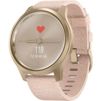 Смарт-часы Garmin vivomove Style Champagne-Dust Rose Fabric (010-02240-22) фото