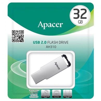 Flash пам'ять Apacer 32 GB AH310 Mirrored Silver (AP32GAH310S-1) фото