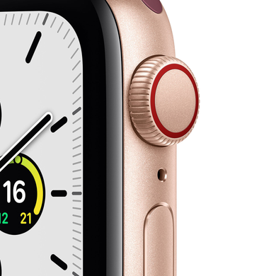 Apple Watch SE GPS + Cellular 44mm Gold Aluminum Case with Pink Sand Sport B. (MYEP2)