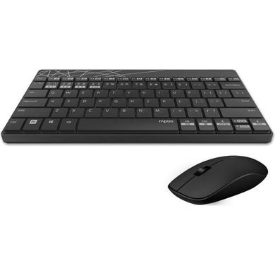 Комплект (клавіатура+миша) Rapoo 8000M Black фото
