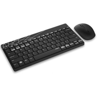 Комплект (клавиатура+мышь) Rapoo 8000M Black фото