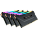 Corsair 32 GB (4x8GB) DDR4 3600 MHz Vengeance RGB Pro Black (CMW32GX4M4D3600C16) детальні фото товару