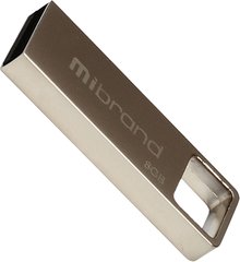 Flash память Mibrand 8GB Shark USB 2.0 Silver (MI2.0/SH8U4S) фото