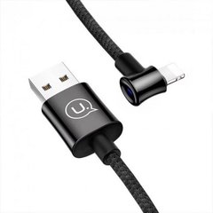 Кабель USB Usams Type-C U13 Right-angle Smart Power Off 2A 1.2m Black фото