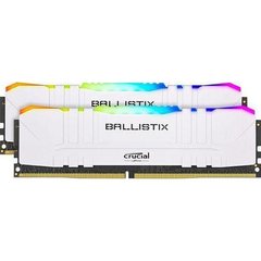Оперативная память Crucial 16 GB (2x8GB) DDR4 3600 MHz Ballistix RGB White (BL2K8G36C16U4WL) фото