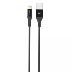 Кабели и переходники Lightning Silicon Power USB2.0 AM/Apple Lightning Black 1m (SP1M0ASYLK30AL1K) фото