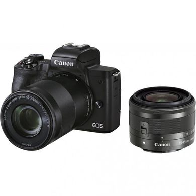 Фотоаппарат Canon EOS M50 Mark II kit (15-45mm + 55-200mm) IS STM Black (4728C041) фото