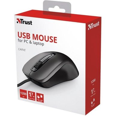 Миша комп'ютерна Trust Carve USB Mouse (23733) фото