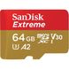 SanDisk 64 GB microSDXC UHS-I U3 Extreme A2 + SD Adapter SDSQXA2-064G-GN6AA детальні фото товару