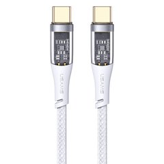 Кабель USB Usams Type-C to Type-C US-SJ574 Transparent Icy Series 100W 5A 1.2m White фото
