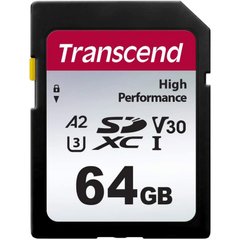 Карта пам'яті Transcend 64 GB SDXC Class 10 UHS-I U3 330S TS64GSDC330S фото