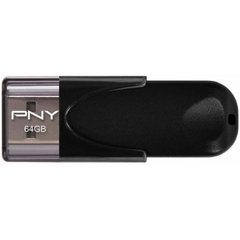 Flash память PNY 64 GB Attache4 Black (FD64GATT4-EF)
