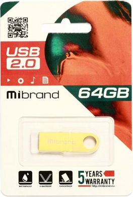 Flash память Mibrand 64GB Puma USB 2.0 Gold (MI2.0/PU64U1G) фото