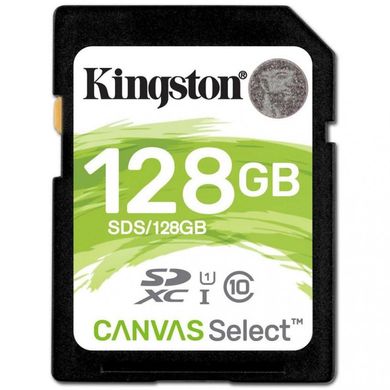 Карта памяти Kingston 128 GB SDXC Class 10 UHS-I Canvas Select SDS/128GB фото