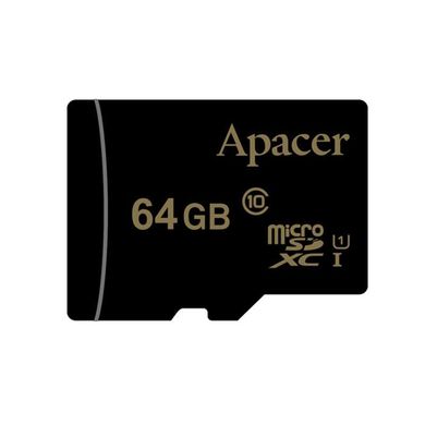 Карта памяти Apacer 64 GB microSDXC Class 10 UHS-I + SD adapter AP64GMCSX10U1-R фото