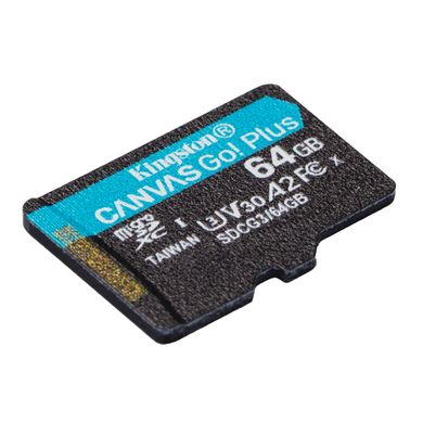 Карта пам'яті Kingston 64 GB microSDXC class 10 UHS-I U3 Canvas Go! Plus SDCG3/64GBSP фото