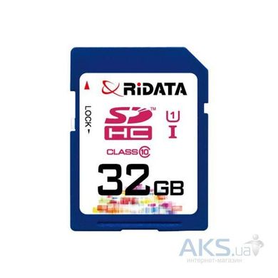 Карта пам'яті RiData 32 GB SDHC class 10 UHS-I FF959224 фото
