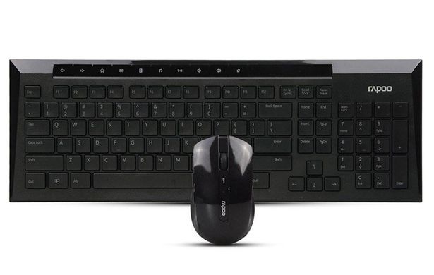 Комплект (клавіатура+миша) RAPOO 8200p wireless, черный фото