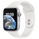 Apple Watch SE 2 GPS + Cellular 44mm Silver Aluminum Case with White Sport Band S/M (MNU13)