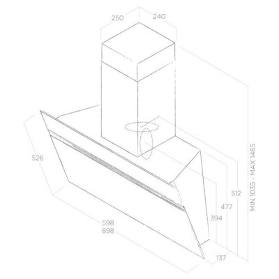 ELICA STRIPE BL/90/A/LX