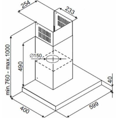 Best Chef Slim line 1100 black 60 (1F016B2L7E)